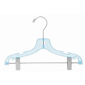 12" Light Blue Plastic Childrens Combination Hanger