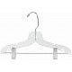 12" Clear Plastic Children's Combination Hanger w/ Clips 