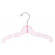 12" Light Pink Plastic Children's Top Hanger