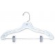 White Plastic Combination Hanger w/ Clips